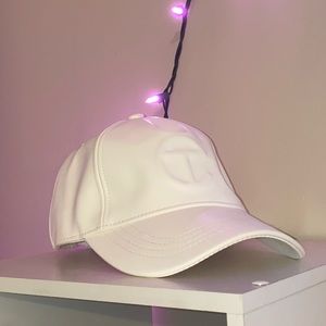 Telfar White Leather Cap *NEVER WORN*